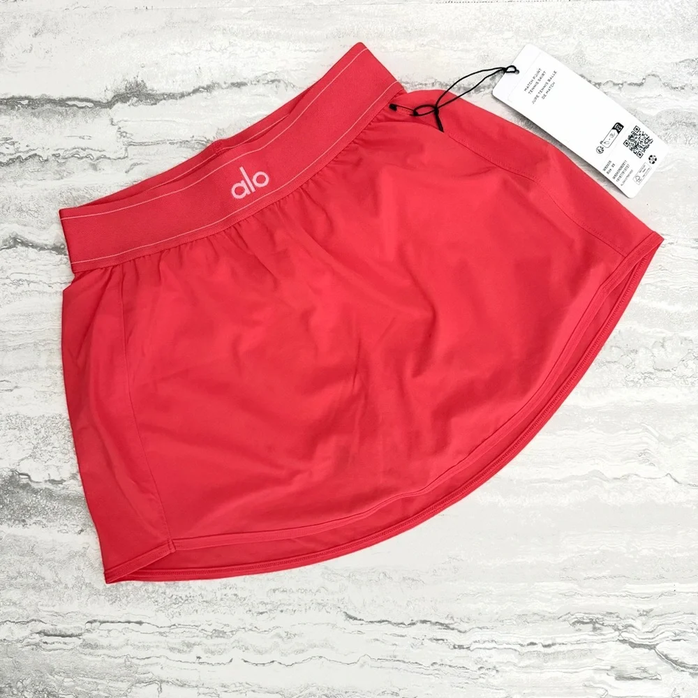 ♥️ALO♥️ CANDY RED Match Point Tennis Skirt